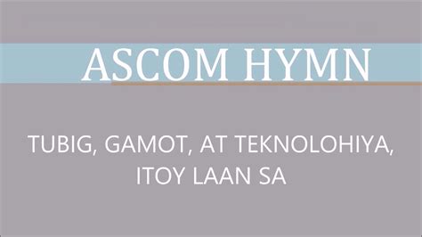 arescom hymn lyrics|ASCOM HYMN.